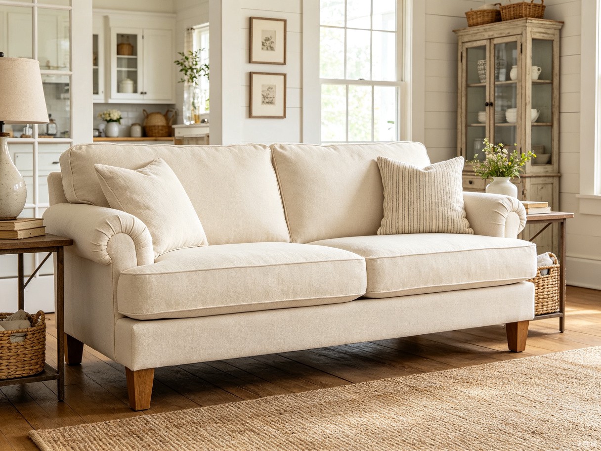 Farmhouse Roll Arm Sofa