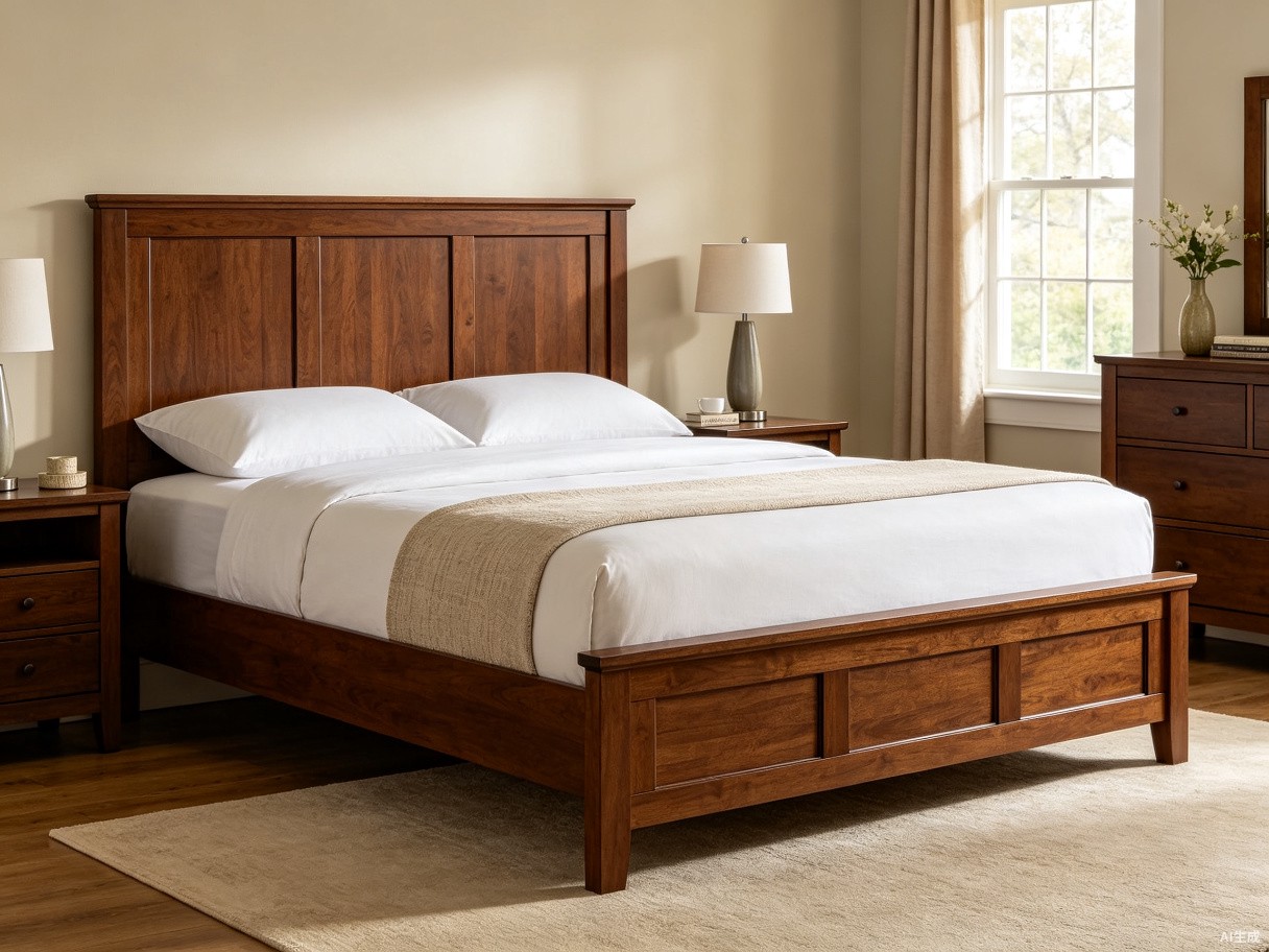 Walnut Panel Bed